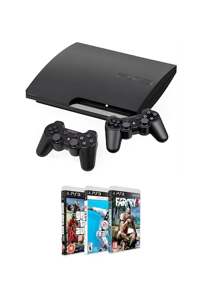 Playstation 3 Slim 320 Gb Açık Kutu İyileştirilmiş Ürün + 2 Kablosuz Kol + 25 Dijital Oyun Ps3