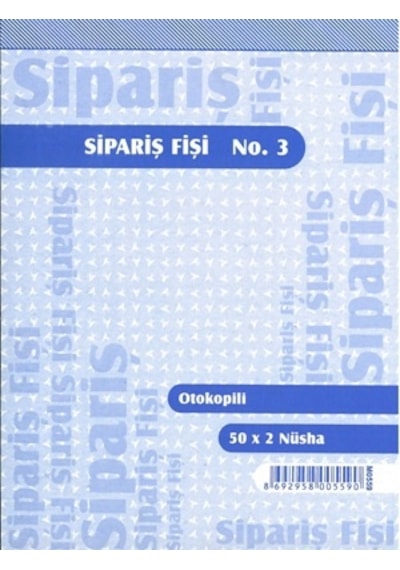 Sipariş Fişi Otokopili 50X2 Nüsha12 Li Paket  Armat-Özkan