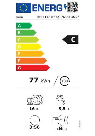 Beko BM 6147 WF SC 6 Programlı Bulaşık Makinesi
