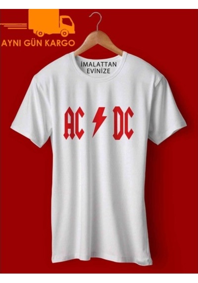 Ac Dc Baskılı Tişört Tshirt Ücretsiz Kargo