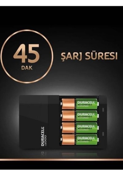 Duracell Cef 14 Şarj Cihazı Ve 4 Adet 1300 Mah Aa Şarj Edilebilir Pil Ve 4 Adet 750 Mah Aaa Şarj Edilebilir Pil