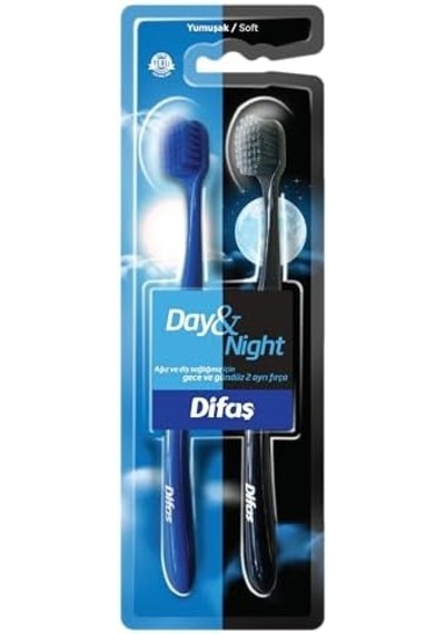 Difaş Day And Night Diş Fırçası Açık Ahşap