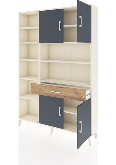 Arges Dolap 10 Raflı Tek Çekmeceli 4 Kapaklı 132x30x195 Aytaşı-antrasit/çam Antrasıt/atlas Çam Arges Dolap 10 Raflı Tek Çekmeceli 4 Kapaklı 132x30x195 Aytaşı-antrasit/çam Antrasıt/atlas Çam