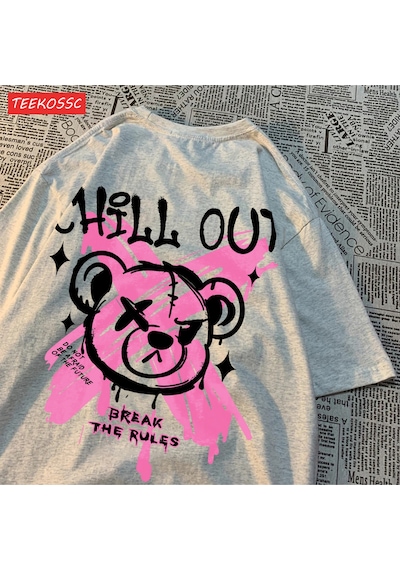 Noıssey Urban Pop Graphic Kadın Tişört Koleksiyonukod 5166 Gri