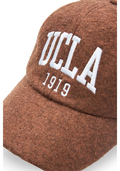 Ucla Axıs Kahve Baseball Cap Nakışlı Ve Kaşe Kumaş Unisex Şapka Kahverengi