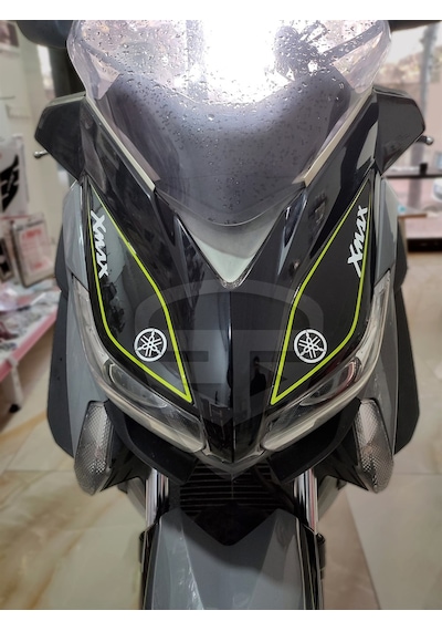 Yamaha Xmax 250 2014-2017 Far Üstü Far Kaşı Pad Siyah Sarı