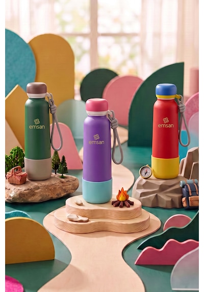 Emsan Thermos Bottle Çelik Sızdırmaz Termos 750 Ml Yeşil