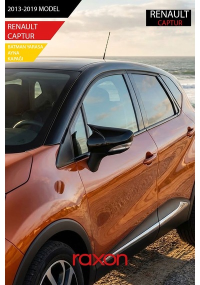 Renault Captur 2013-2019 Batman & Yarasa Ayna Kapağı Parlak Piano Black Sport