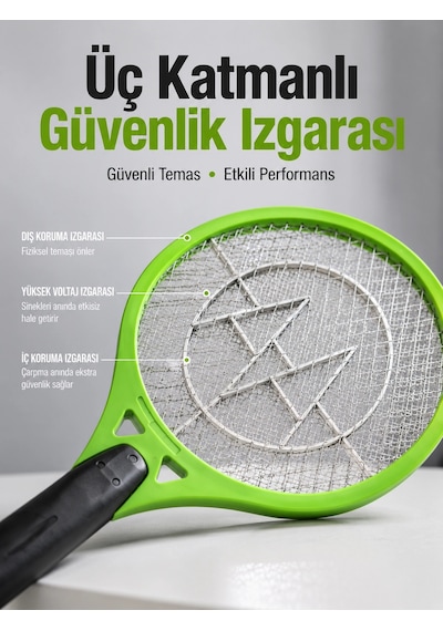 Mey İthalat Böcek Önleyici Elektronik Sinek Öldürücü Üç Katmanlı Güvenlik Izgarası Yeni Nesil