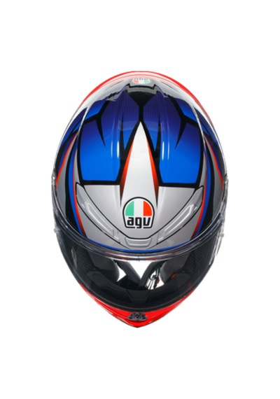 Agv K6 S Slashcut Blue Red Kapalı Kask
