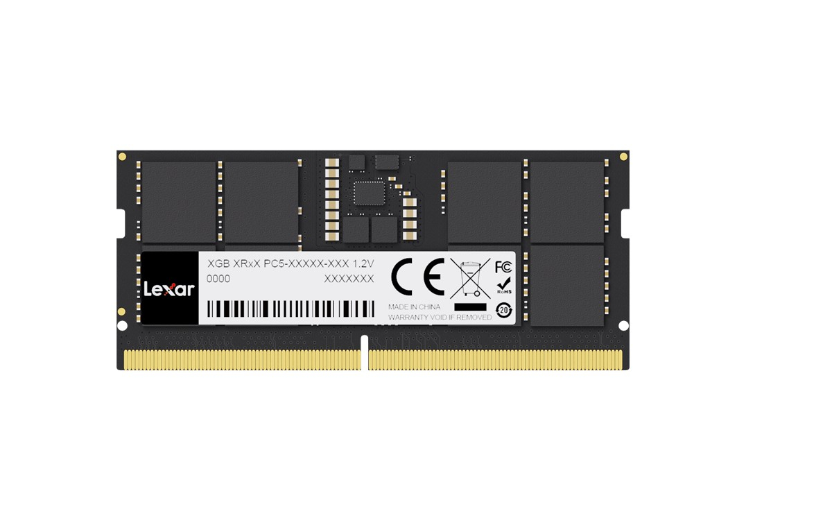 Lexar Ram Nb Ddr5 Sodımm 16gb 262 Pın 4800mbps Cl40 1.1v- Blıster Package Ld5ds016g-b4800gsst