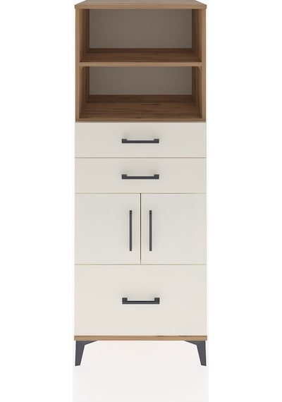 Hyperion Dolap 3 Raflı 3 Çekmeceli 2 Kapaklı 60x44x163 Çam-ay... Çam