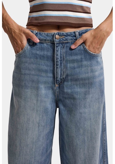 Kadın T.kot Rengi 4w6-31 Low Rise Straight Fit Denim Jean