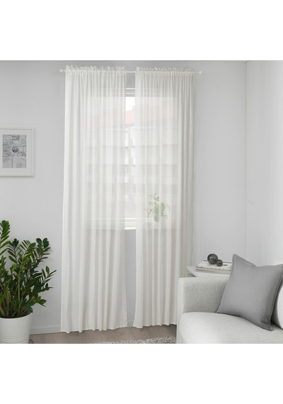 Ikea Munkbomal Tül Perde 145x300 Cm Beyaz