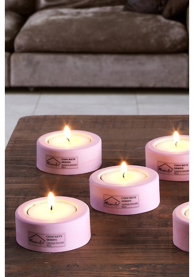 Holder 6'lı Set Mumluk Tea Light Mumluk Seti Dekoratif Şamdan Mumluk 001