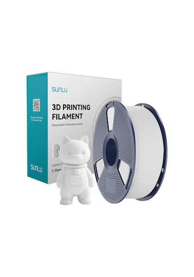 Sunlu Beyaz Pla Mat Filament - 1.75mm - 1 Kg
