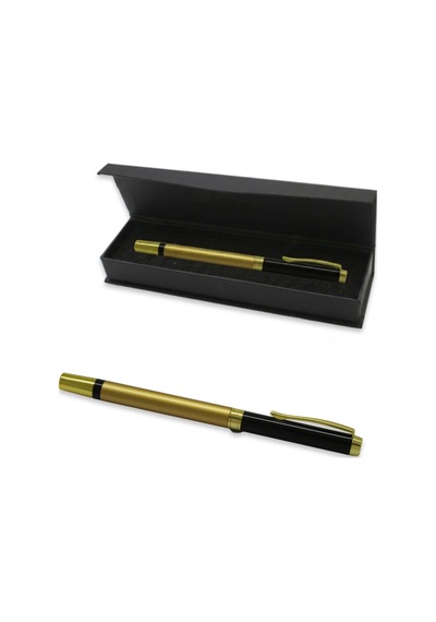 Tesbihane Roller Tükenmez Kalem - Şık Kutulu - Gold Siyah Renk - İsme Özel Yazılı - Mavi Mürekkep Çok Renkli