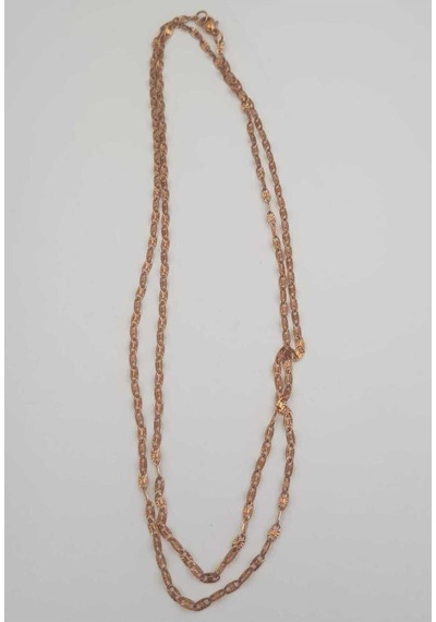 80 Cm Lazer Kesim Model Rose Renk Çelik Sevgiliye Eşe Anneye Arkadaşa Hediye Kolye Zincir Rose Gold