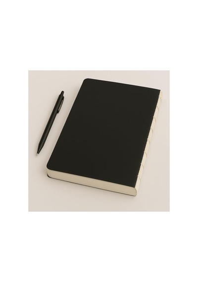 Özel Tasarım Siyah Kraft Kapaklı A4 Defter, 180 Derece Açılabilir, %100 El İşçiliği 124-Pembe