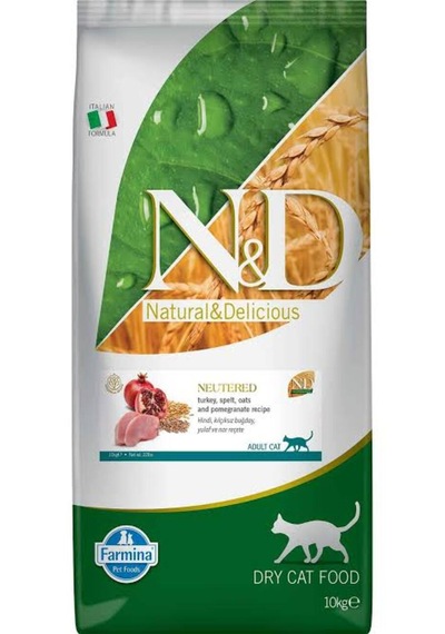 N&d Ancestral Grain Düşük Tahıllı Hindi Eti Ve Narlı Kısırlaştırılmış Kedi Maması 10 Kg
