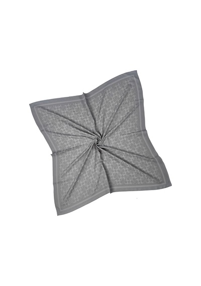 Mim Eşarp Işıl İpek - C Desen Siena Eşarp 100x100 Cm Gri