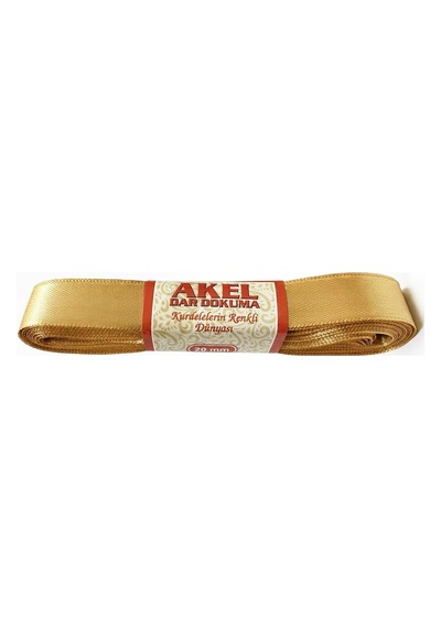 Dar Dokuma Altın Gold Saten Kurdele - 2 Cm. X 10 Metre - 3 Adet Tüm Yaşlar