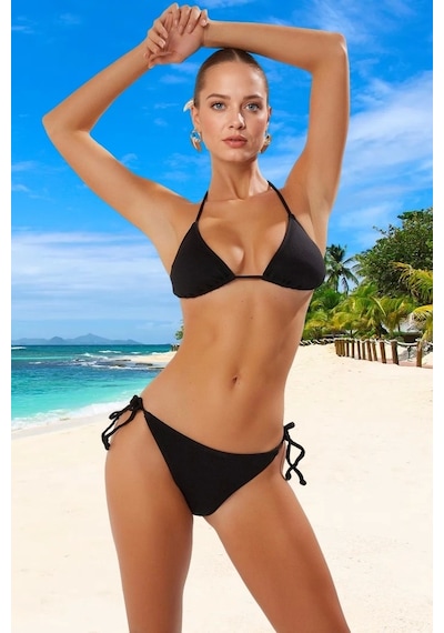 Ersefa Tasarım Bikini Takımı Su Sporları İçin Yaz Koleksiyonu Premium Ka Siyah
