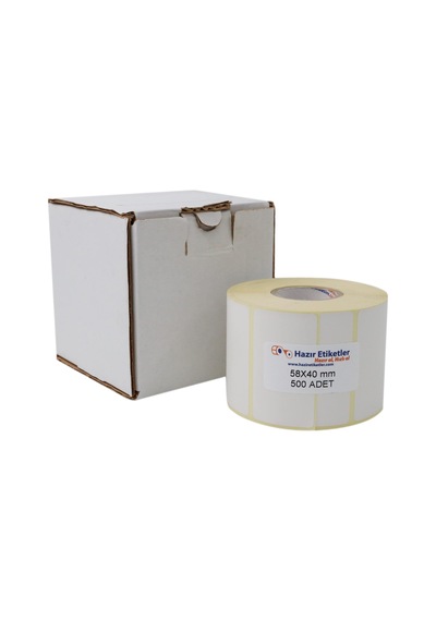 Lexroo Eko Termal Terazi Etiketi 58mm X 40mm Ruloda 500 Adet 40mm Kuka Çapında Direk Termal Diğer