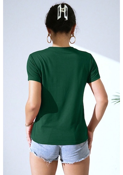 Uyguntarz Unisex Miami Baskılı Oversize Tshirt Yeşil