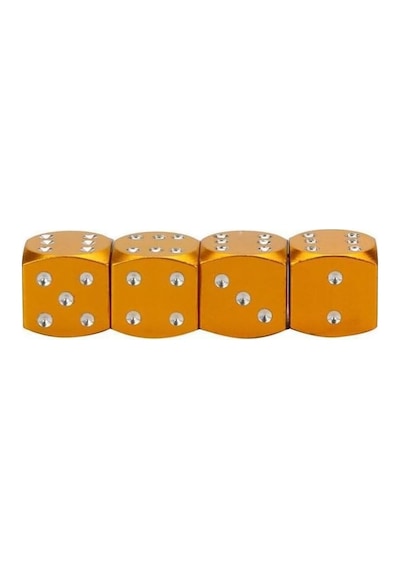Zar Desenli Metal Sibop Kapağı Sarı Renk 4 Adet