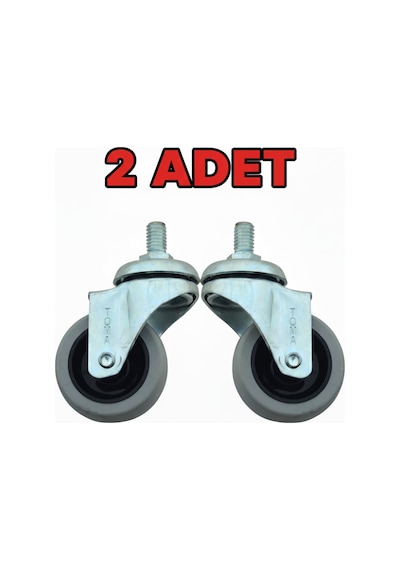 2 Adet Civatalı Metal 50mmx20mm Koltuk Sandalye Mobilya Tekeri Diğer
