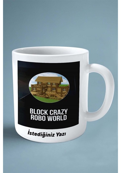 Block Crazy Robo World Mobil Oyun Baskılı Kupa Bardak Çift Taraflı Baskı Kişiye Özel Model 5 Çok Renkli