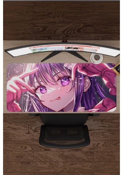 Oshi No Ko Anime V1 - 90x40 Xxl Gaming Kauçuk Kaymaz Taban Mouse Pad Fare Altlığı