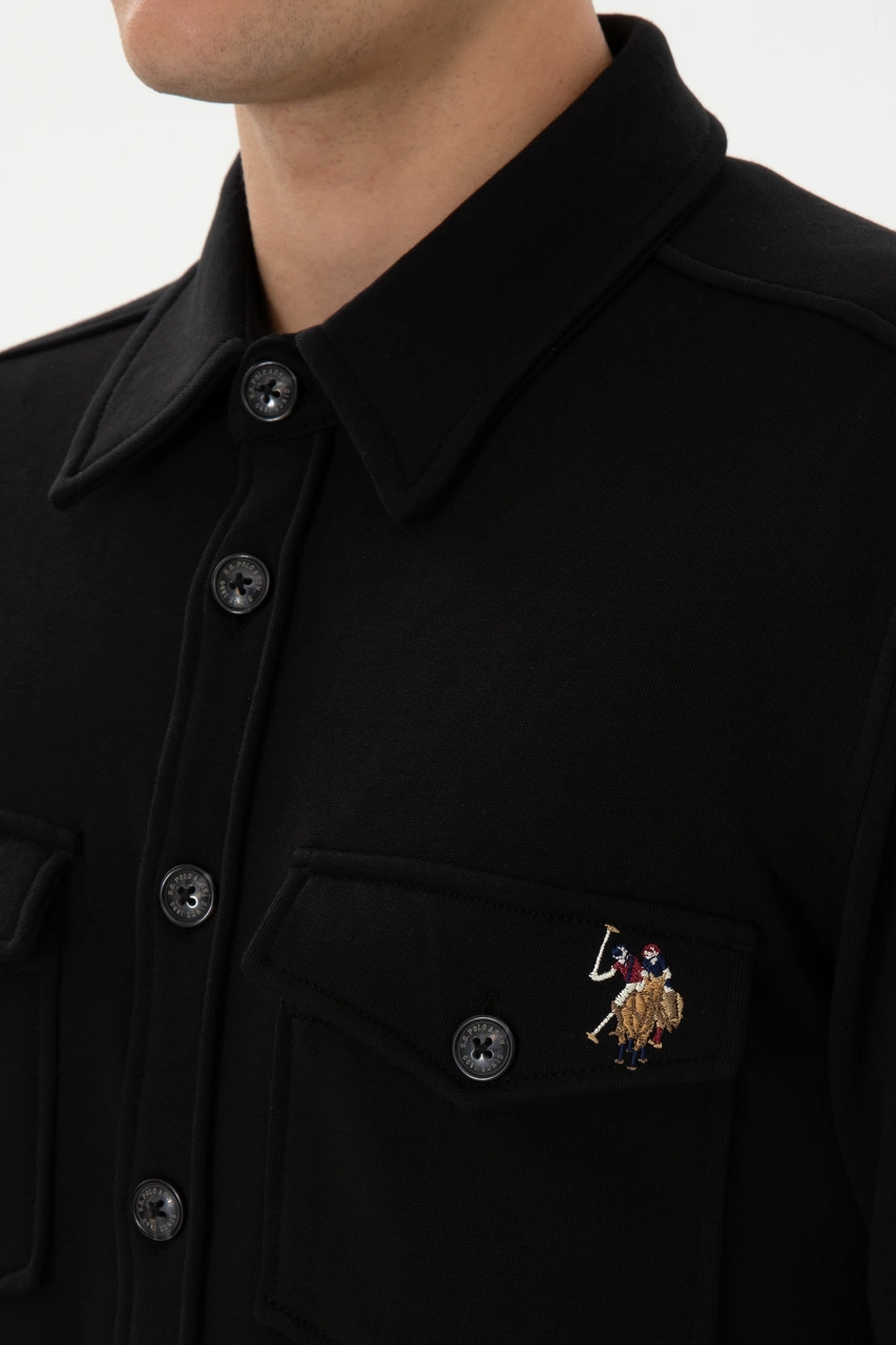 U.s. Polo Assn. Erkek Siyah Gömlek Örme 50316673-vr046 Siyah