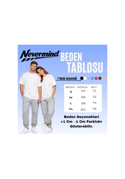 Nevermınd Anne Baba Kombini Mom Dad Baskılı Çift Tişört Oversize Unisex 2 Li Set Bej Bej