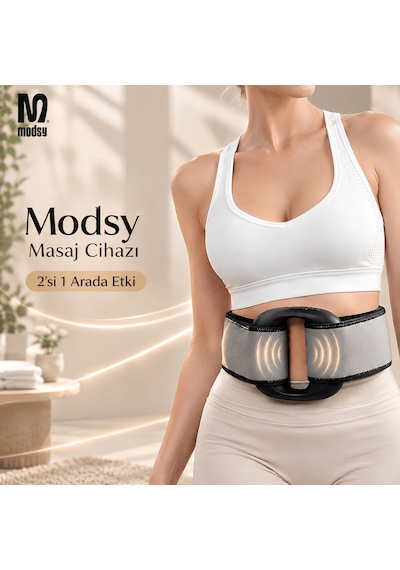 Modsy Dijital Led Ekranlı Titreşimli Vücut Masaj Aleti Bölgesel İncelme, Sıkılaştırma & Masaj Kemeri Cihazı