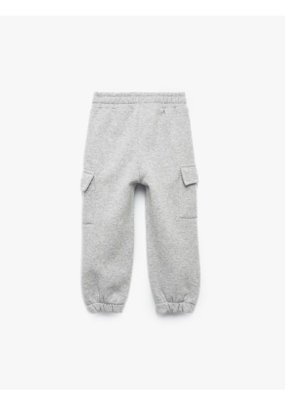Koton Kargo Cep Detaylı Beli Lastikli Şardonlu Jogger Eşofman Altı Gri 7wmb40061tk
