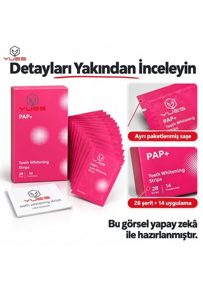 Yues Pap+ Diş Beyazlatma Bandı 28 Şerit 14 Uygulama