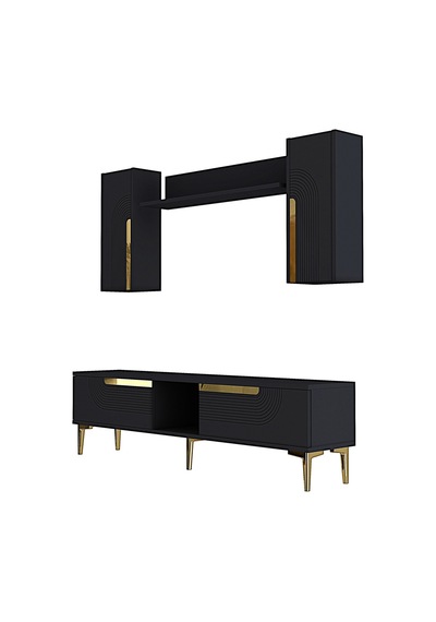 Tvr1502ag Meyra Tv Ünitesi Takımı Antrasit-gold 150cm Antrasit - Altın