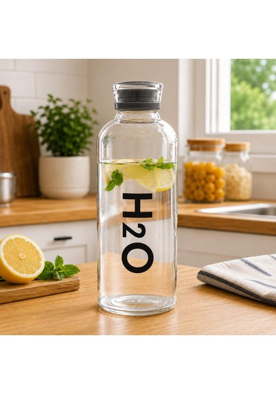 Tr 1000 Ml Renkli Kapaklı Borosilikat Cam Matara Sızdırmaz Çevirmeli Vakumlu Kapaklı Suluk,bpa İçermez, Isıy Diğer