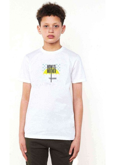 Tshirthane How I Met Your Mother City Baskılı Unisex Çocuk Beyaz T-Shirt