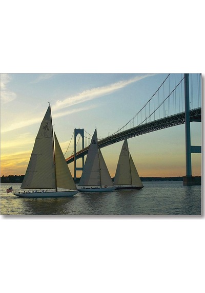 Cakasepetim Rhode Island Köprü Yelkenliler Ahşap Mdf Tablo