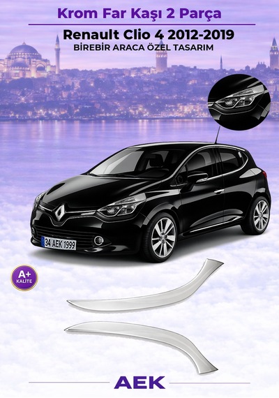Renault Clio 4 Far Kaşı 2012-2017 Paslanmaz Çelik