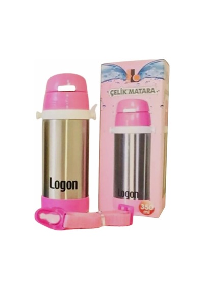 Logon Çelik Pipetli Matara Pembe 350 Ml Lgı015