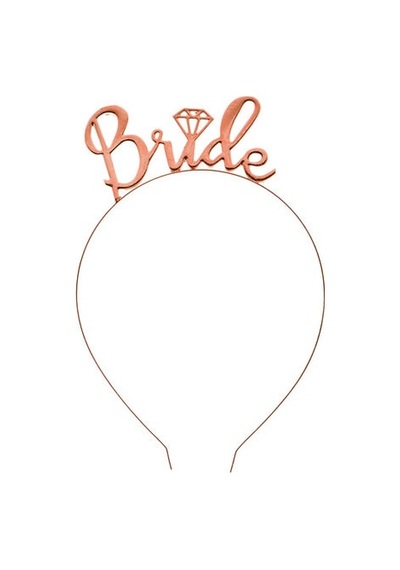Benim Marifetlerim Rose Gold Pırlantalı Bride Metal Taç