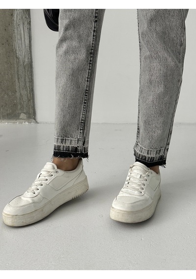 Blue Marlın Kadin Kar Siyah Paça Söküm Mom Jeans Siyah