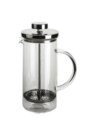 Tr French Press Silver Gümüş Renk 600ml Cam Tekli Çay Kahve Demleme Sofra Mutfak Ürünü Diğer