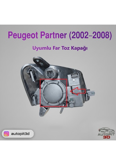 Peugeot Partner 2002 2008 Uyumlu Far Toz Kapağı Far Toz Kapağı