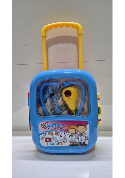 Çocuk Oyuncak Doktor Seti Meslek Seti Çantalı 12 Parça Doktor Set