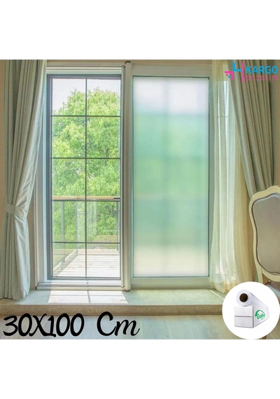 30 Cm X 1 Metre Cam Kumlama, Ofis, Duşakabin Ve Balkon Camı Kaplama Folyosu